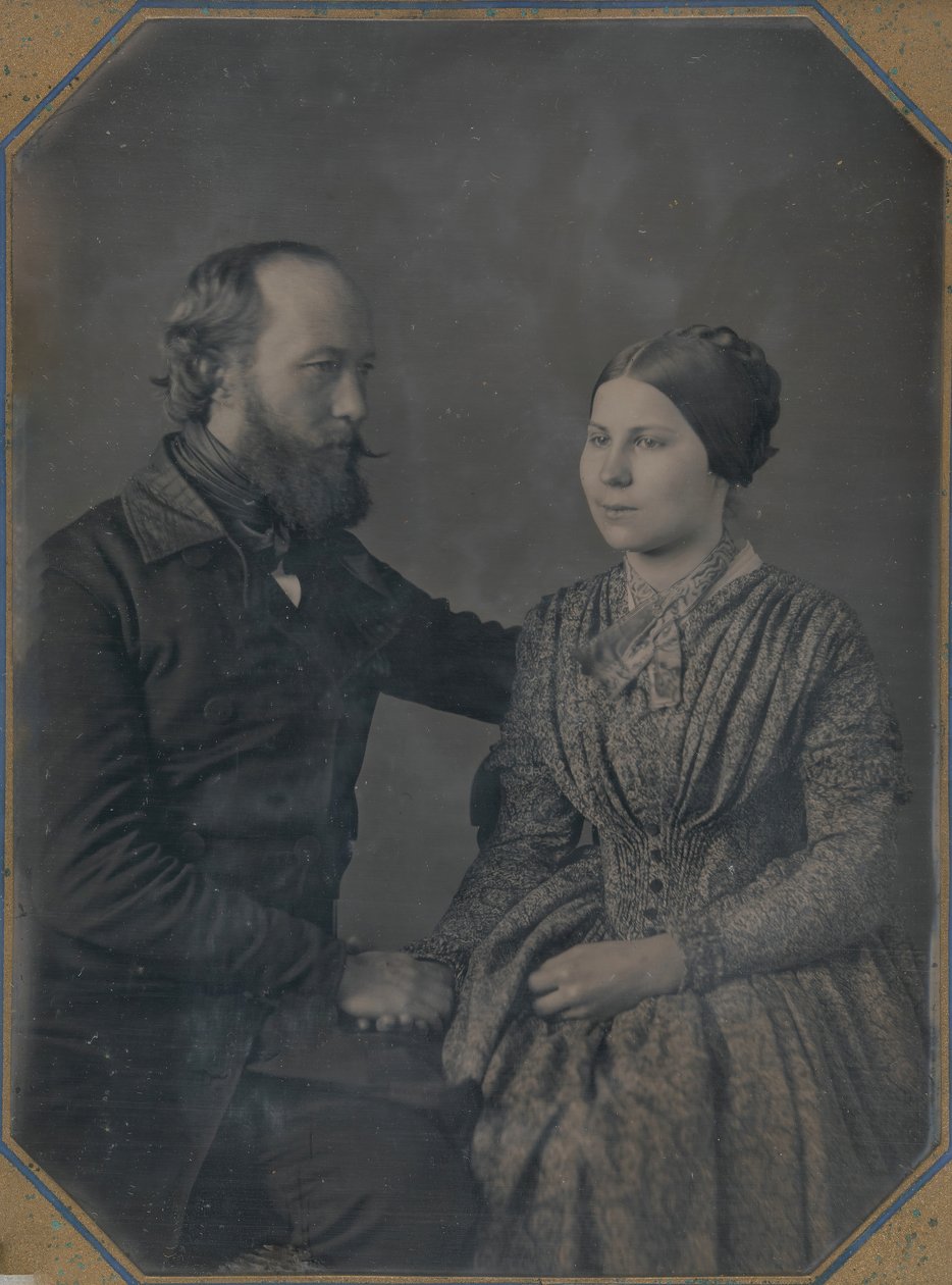 William og Sophia Palmer Langenheim, ca 1846-47. Skapere: W & F Langenheim, William Langenheim. av William and Frederick Langenheim