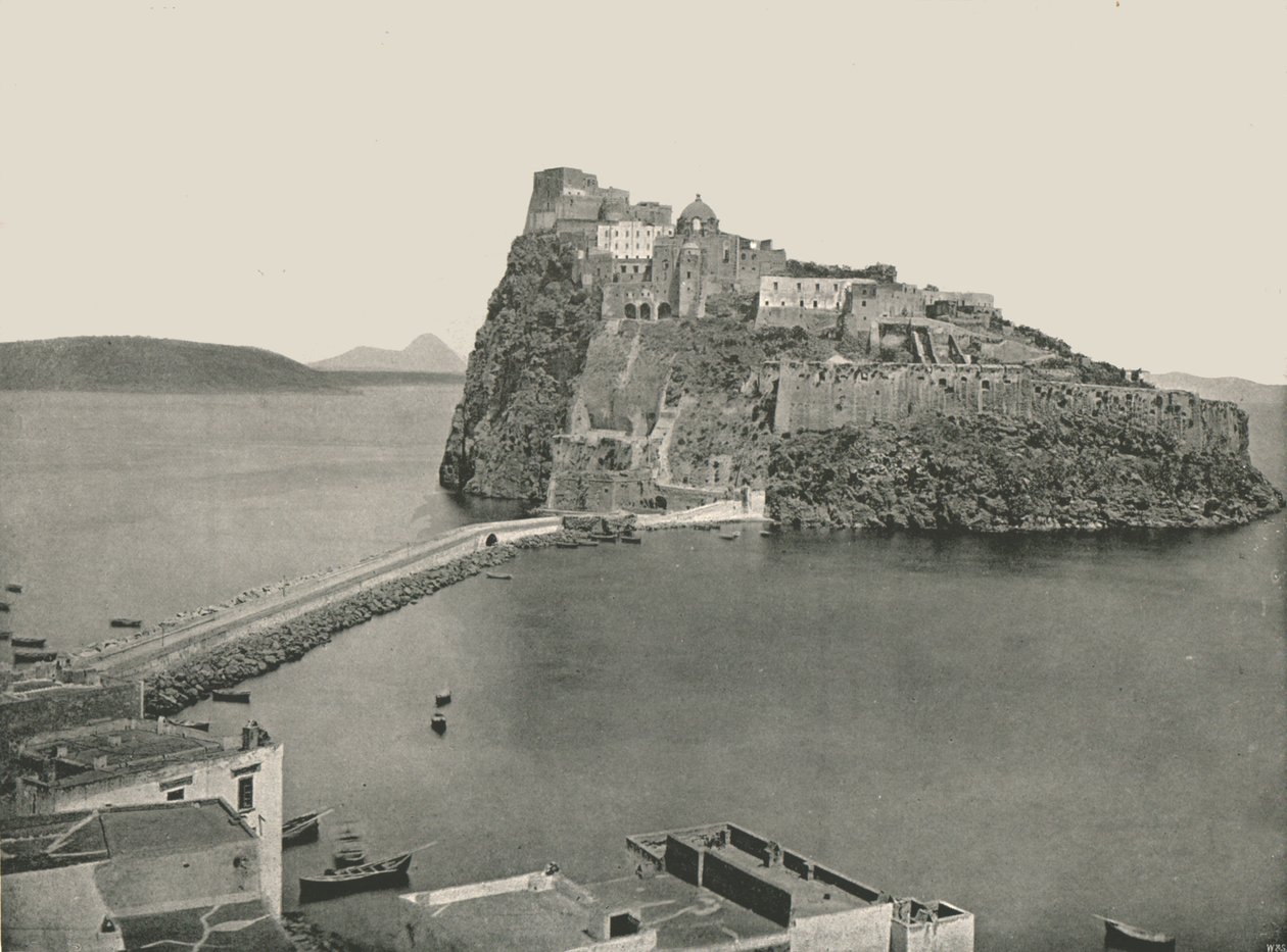 Aragonese slott, Ischia, Italia, 1895. av W and S Ltd