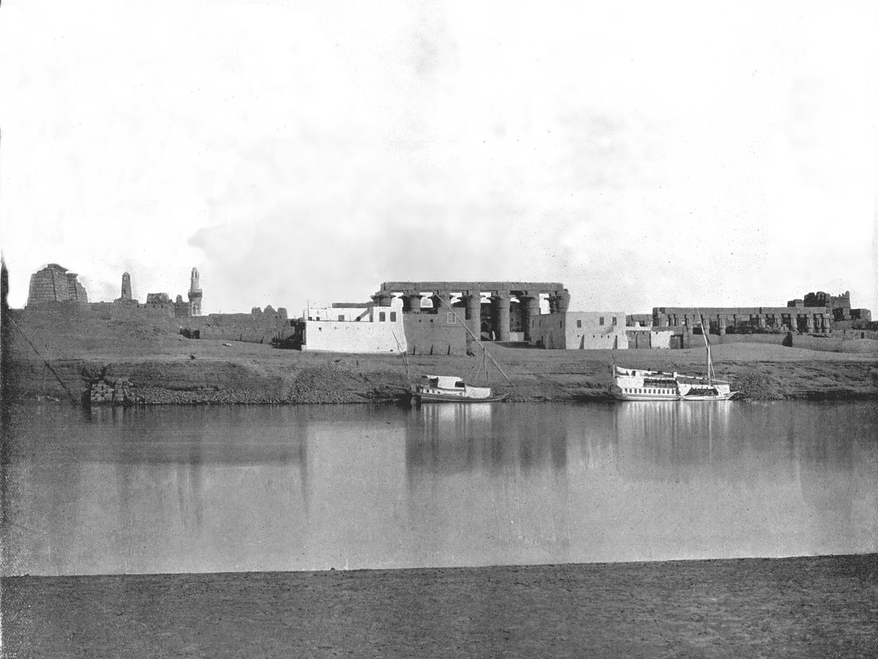 Luxor fra Nilen, Egypt, 1895. av W and S Ltd