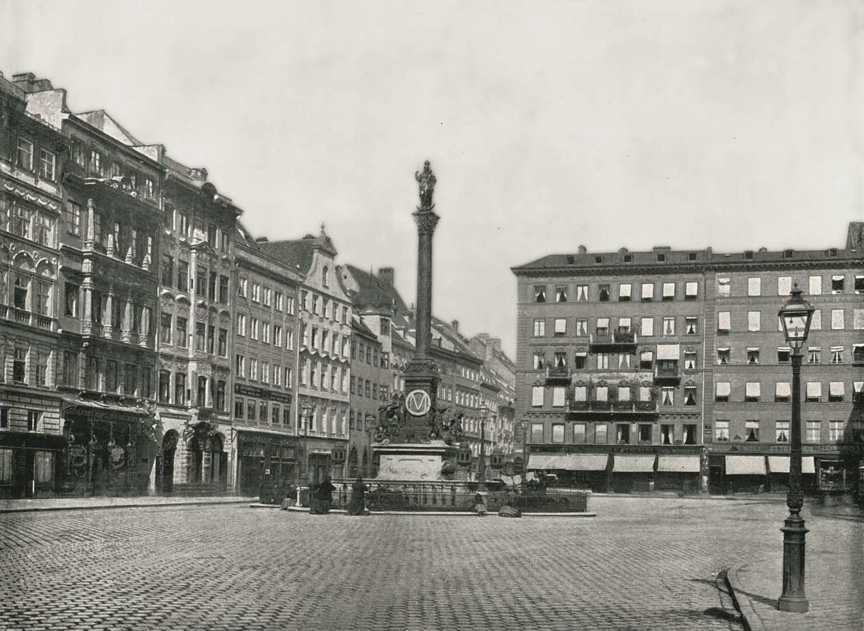 Karolinenplatz, München, Tyskland, 1895. av W and S Ltd