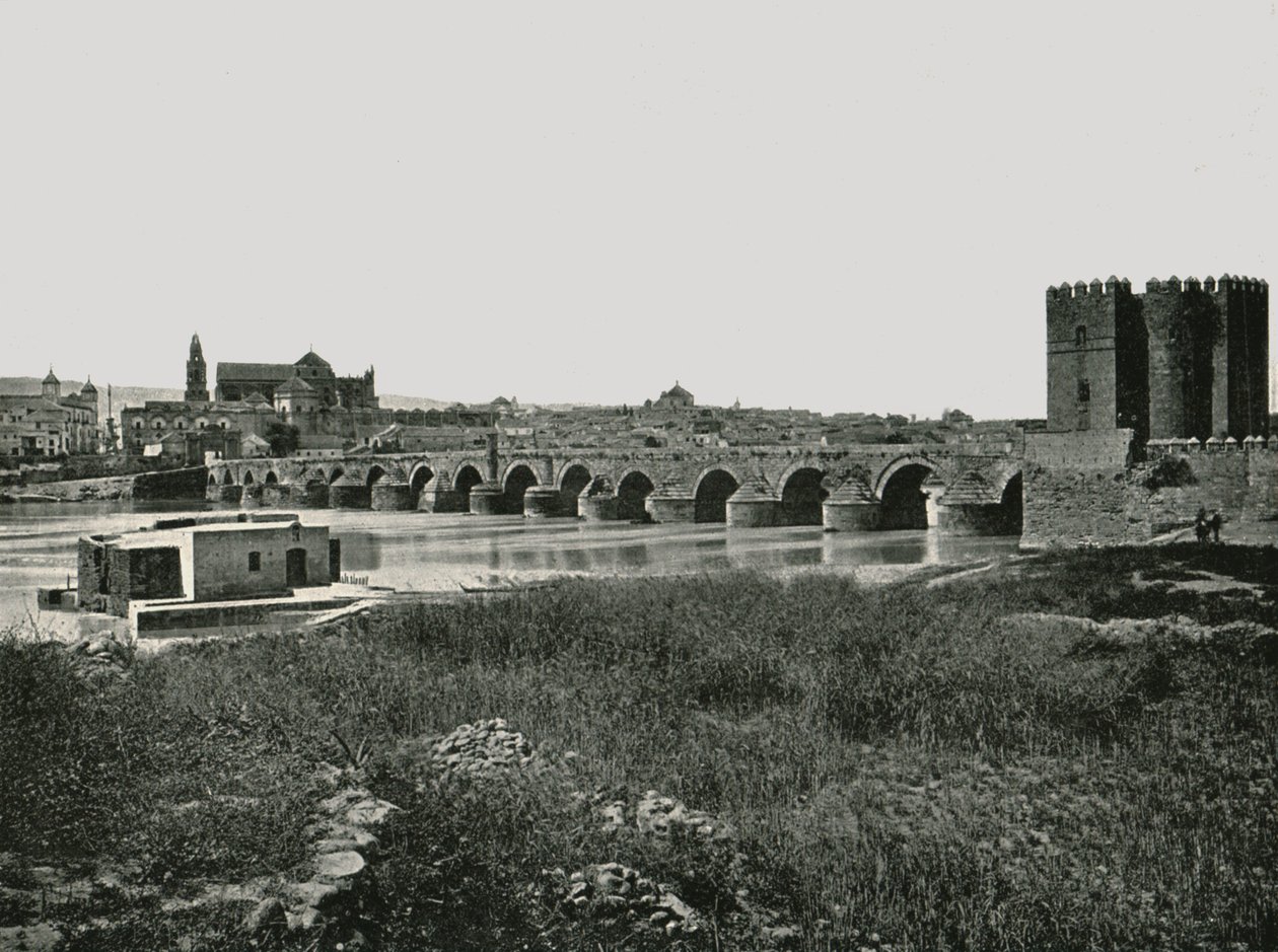 Den romerske broen, Cordoba, Spania, 1895. av W and S Ltd