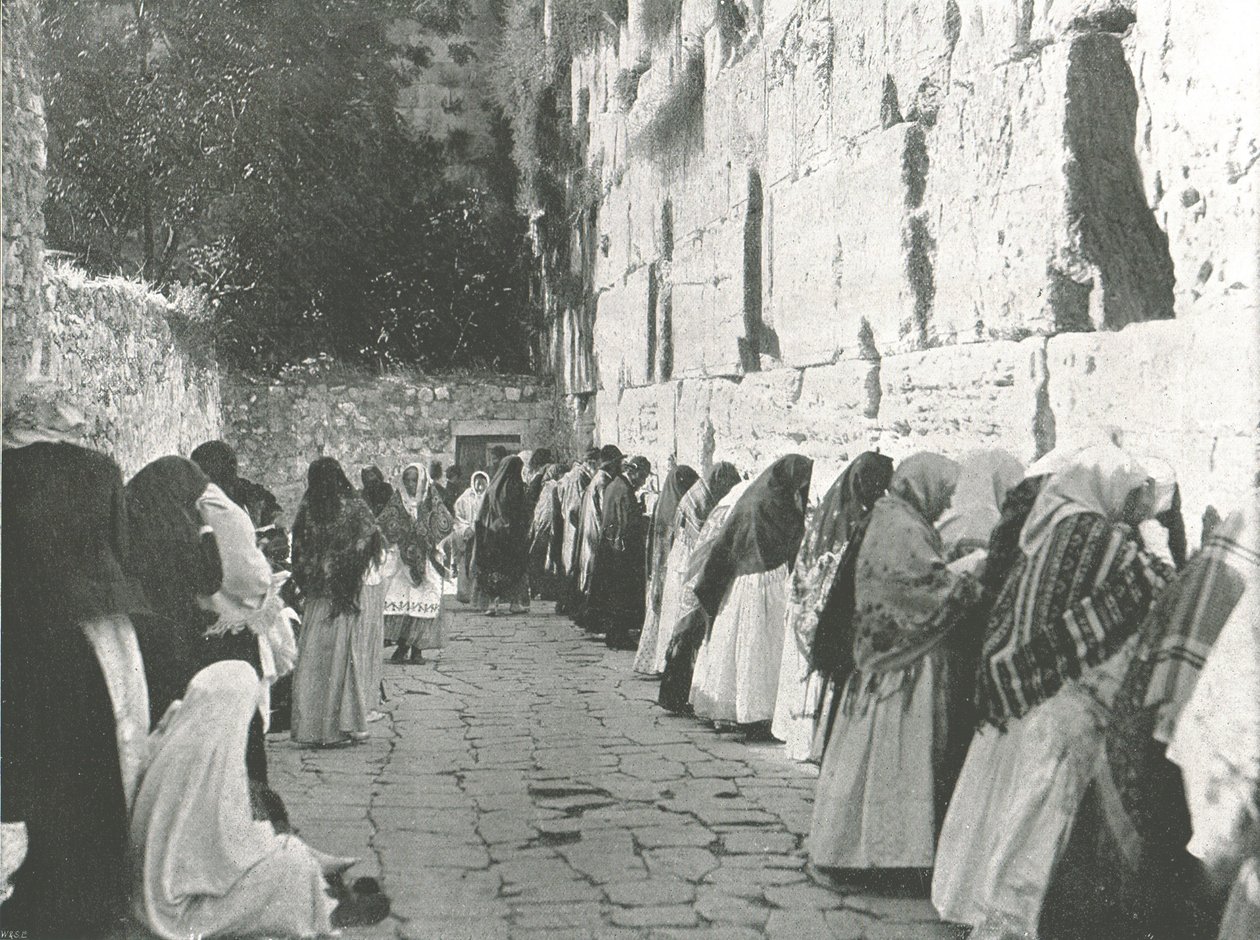 Klagemuren, Jerusalem, Palestina, 1895. av W and S Ltd