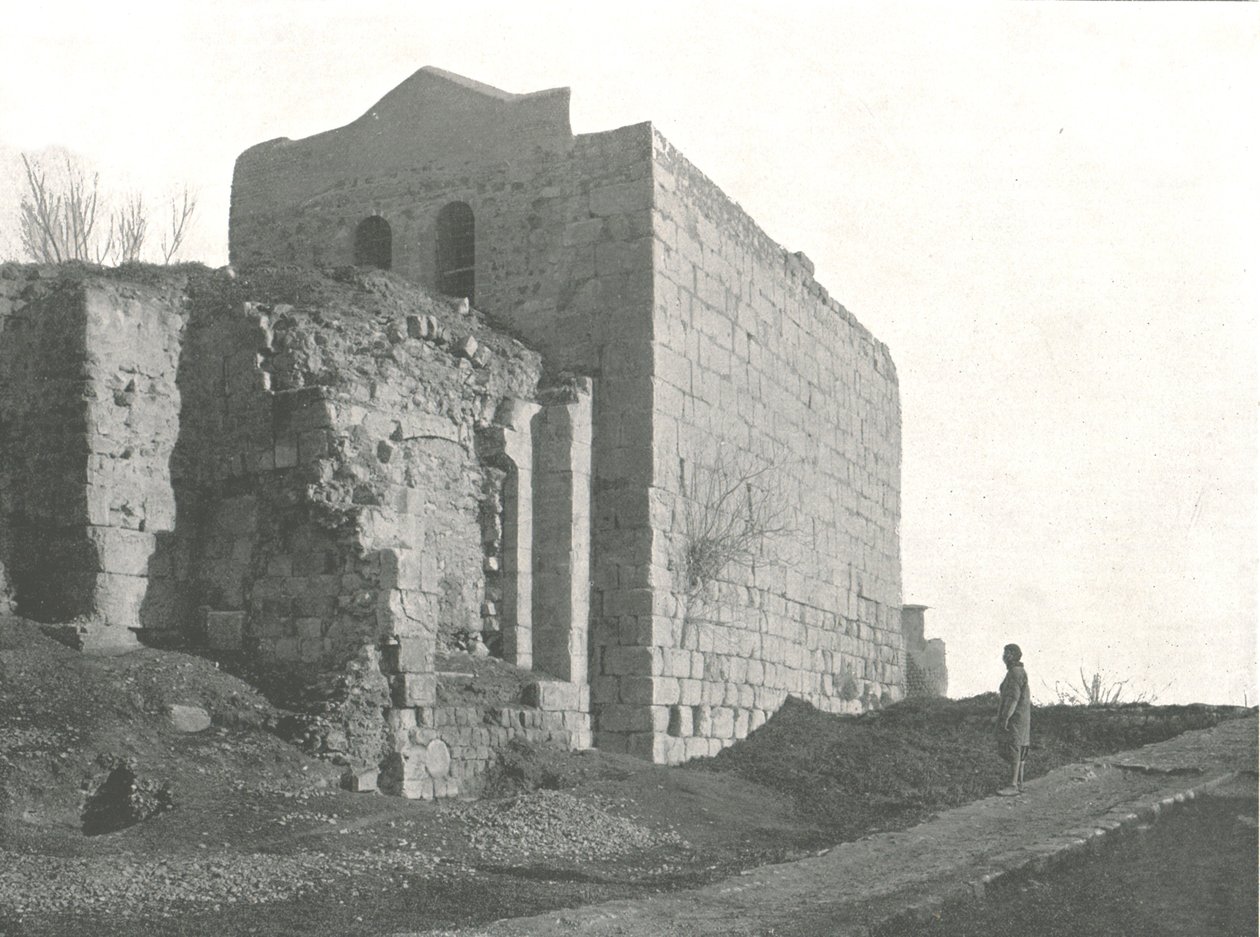 Tårnet som St Paul steg ned fra i en kurv, Damaskus, osmanske Syria, 1895. av W and S Ltd