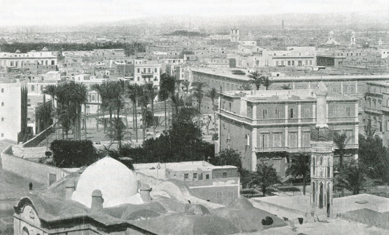 Utsikt over byen Alexandria, Egypt, 1895. av W and S Ltd