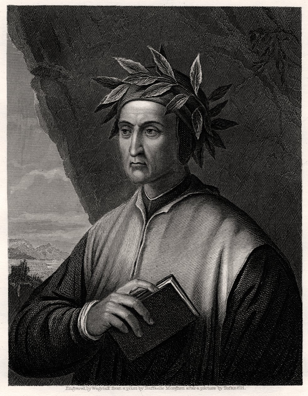 Dante Alighieri , italiensk poet, 1800-tallet. av Wagstaff