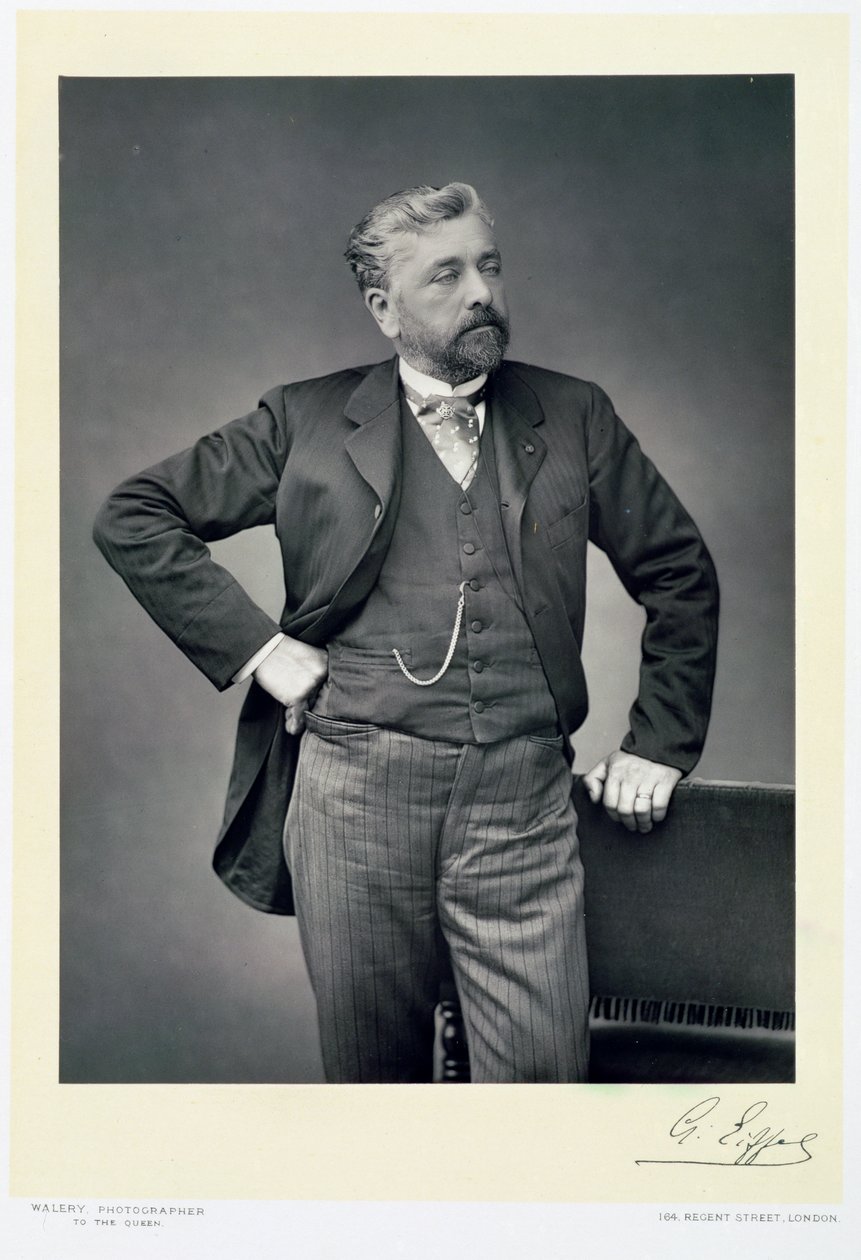 Alexandre Gustave Eiffel, fransk ingeniør, sent på 1800-tallet av Walery