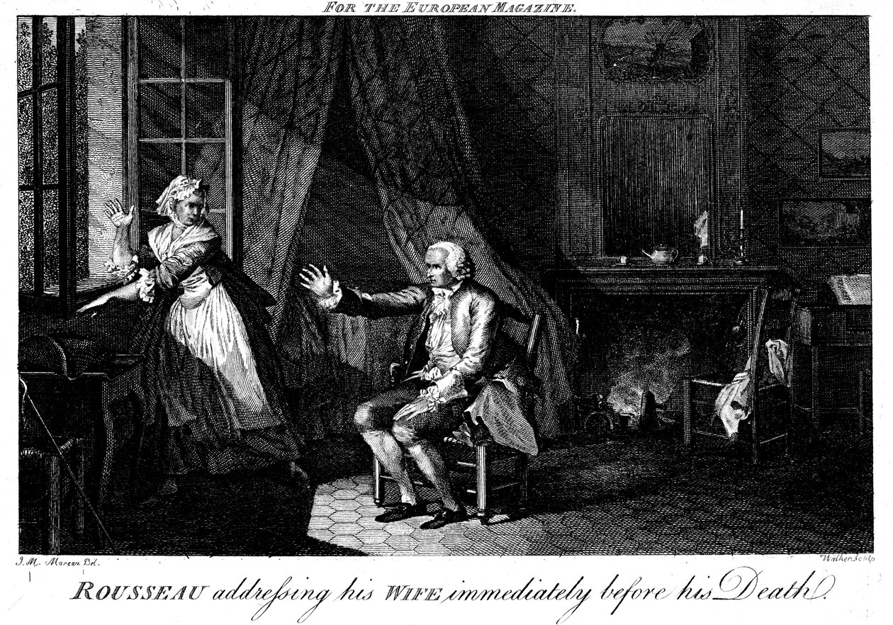 Jean Jacques Rousseau 1712–1778, fransk opplysningsfilosof og pedagog av Walker