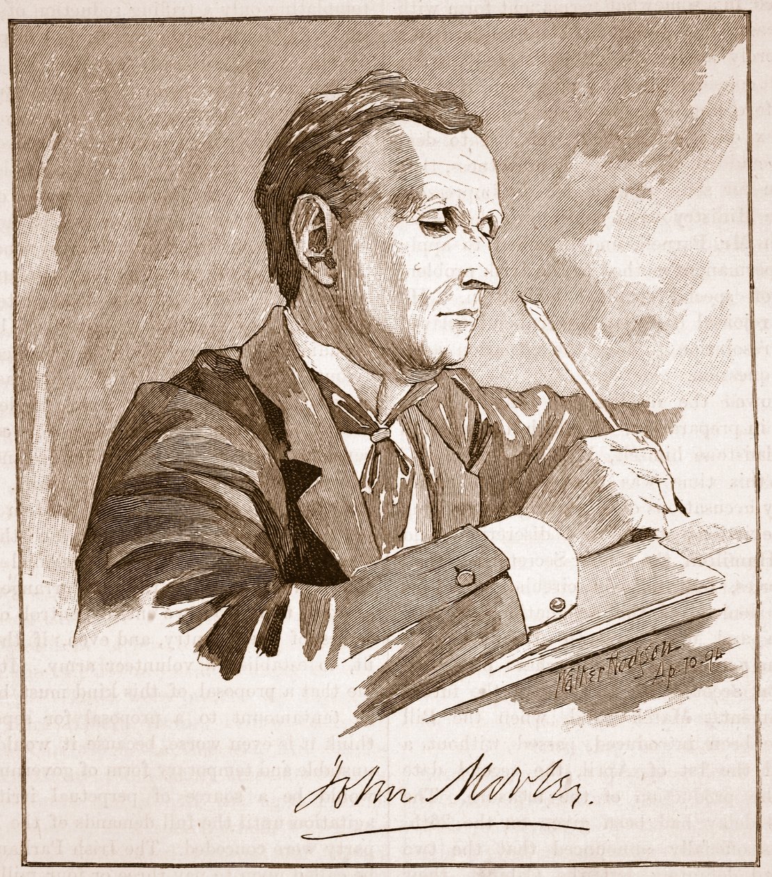 Mr. Morley, illustrasjon fra 'Cassell's Illustrated History of England' (sepiafoto) av Walker Hodgson