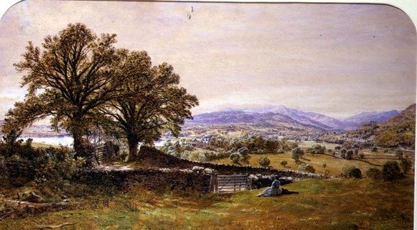 Lady in a Landscape, Ambleside av Waller Hugh Paton