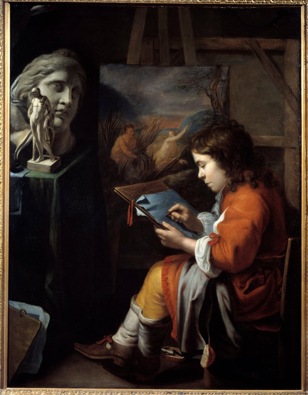 Den unge tegneren maleri av Walelrant Vaillant (1623-1677) av Wallerant Vaillant