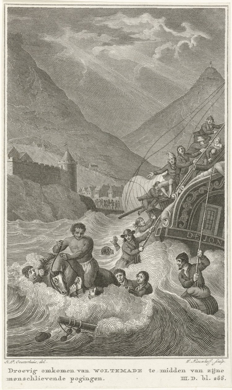 Woltemade døde ved Cape of Good Hope, 1773 av Walraad Nieuwhoff