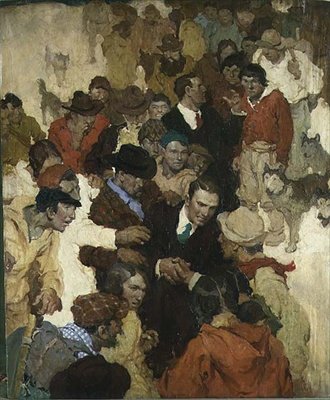 The Homecoming (olje på kryssfiner) av Walt Louderback