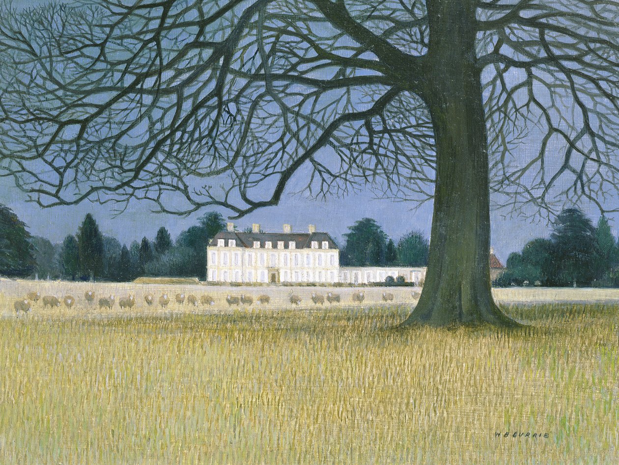Middleton Park, Oxfordshire (akryl om bord) av Walter Bell Currie Walter Bell Currie