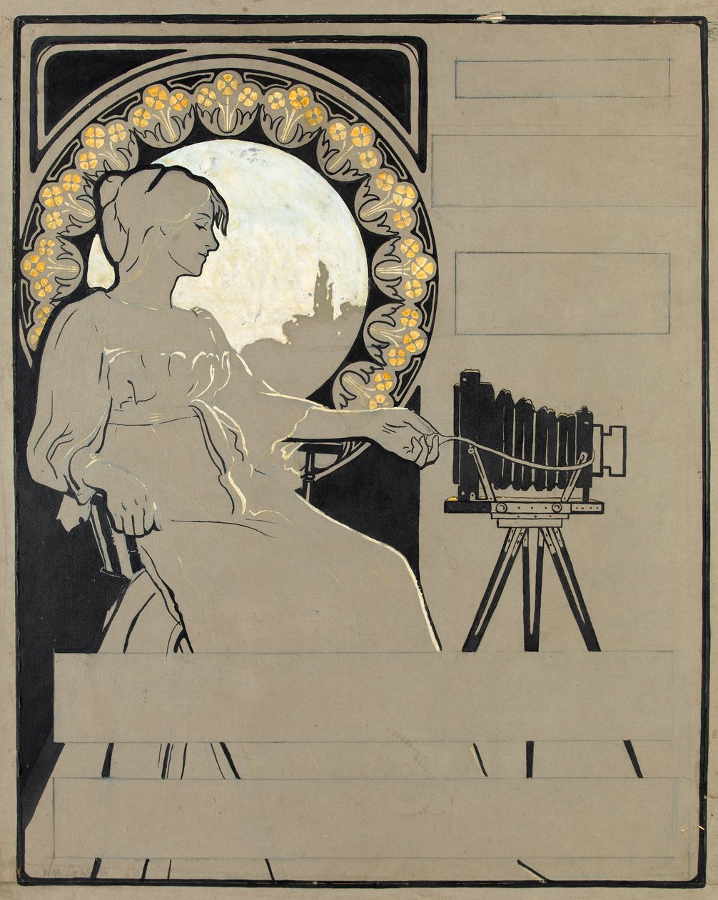 Design for en kamerareklame av Walter Bonner Gash