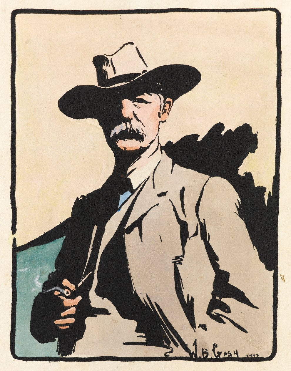 Portrett av en mann, 1908 av Walter Bonner Gash