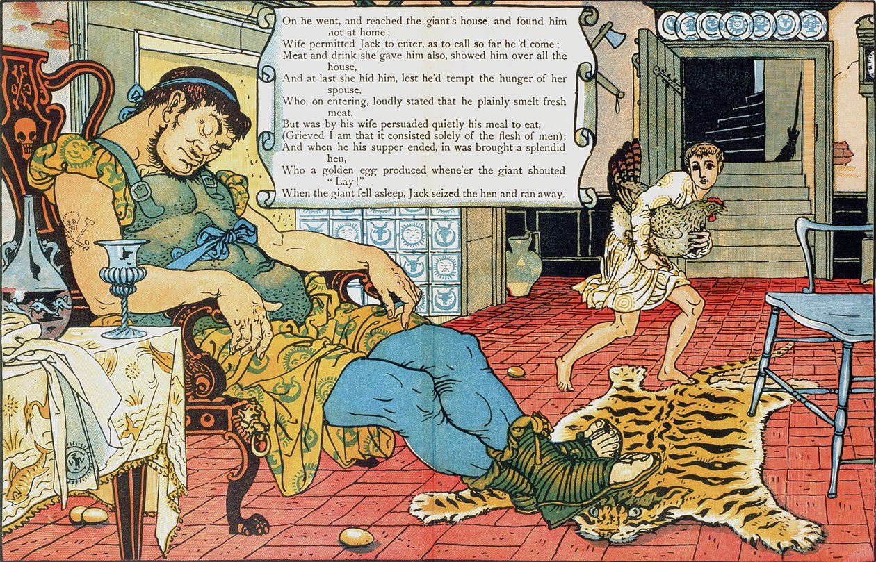 Jack and the Beanstalk (illustrasjon) av Walter Crane