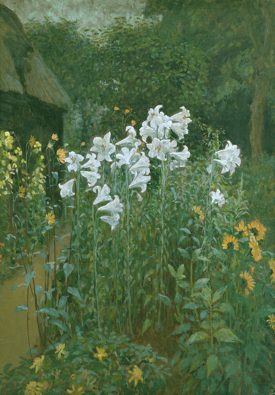 Madonna liljer i en hage av Walter Crane