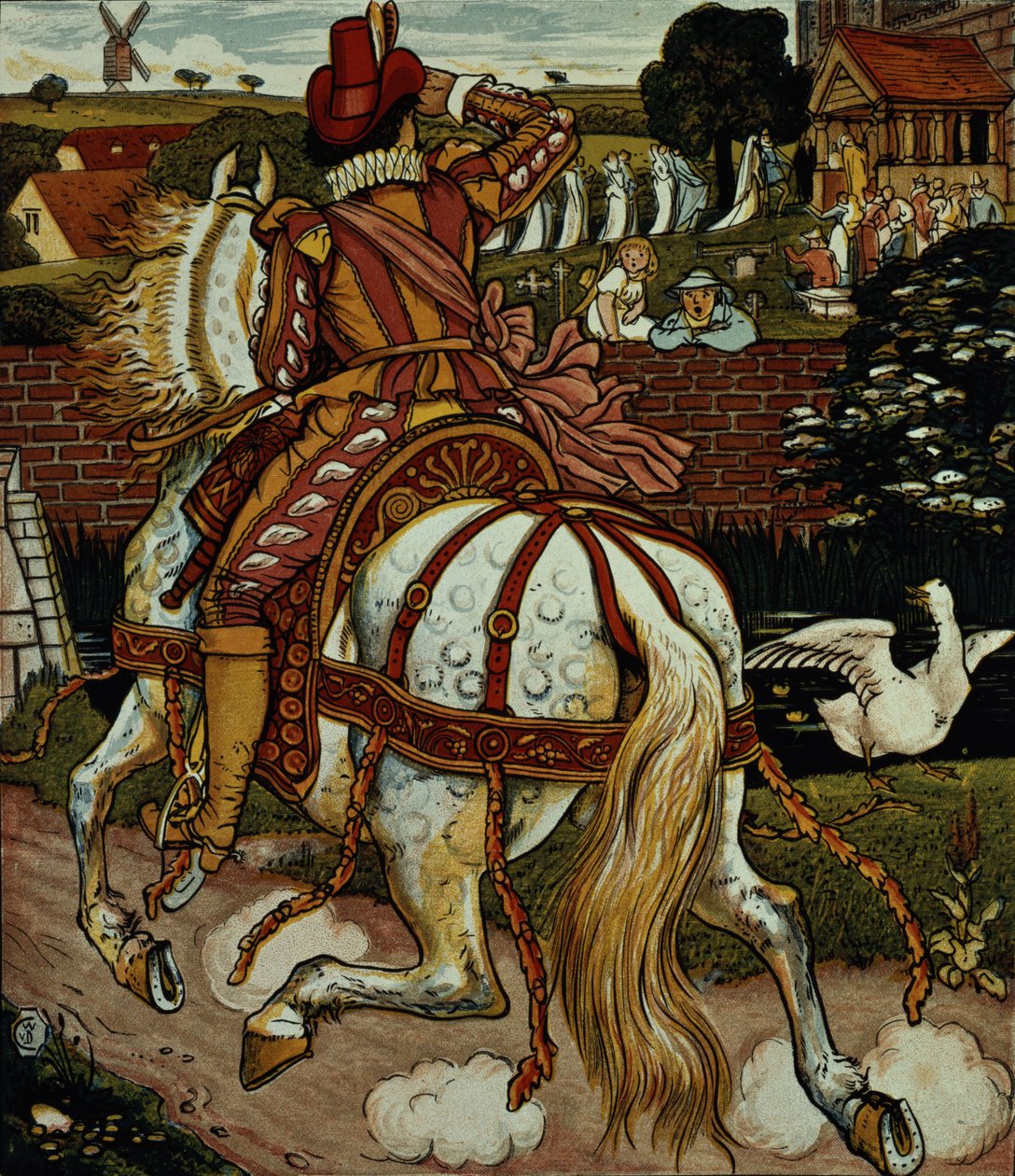 "Margerys bror vender tilbake fra fjerne land": fra Little Goody Two Shoes av Walter Crane