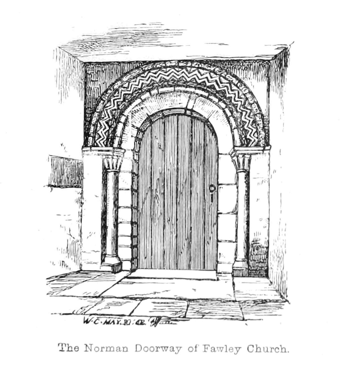 Norman Doorway ved Fawley Church av Walter Crane