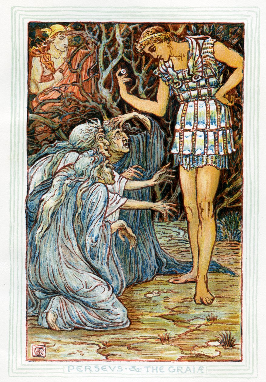 Perseus og Graia Graeae av Walter Crane