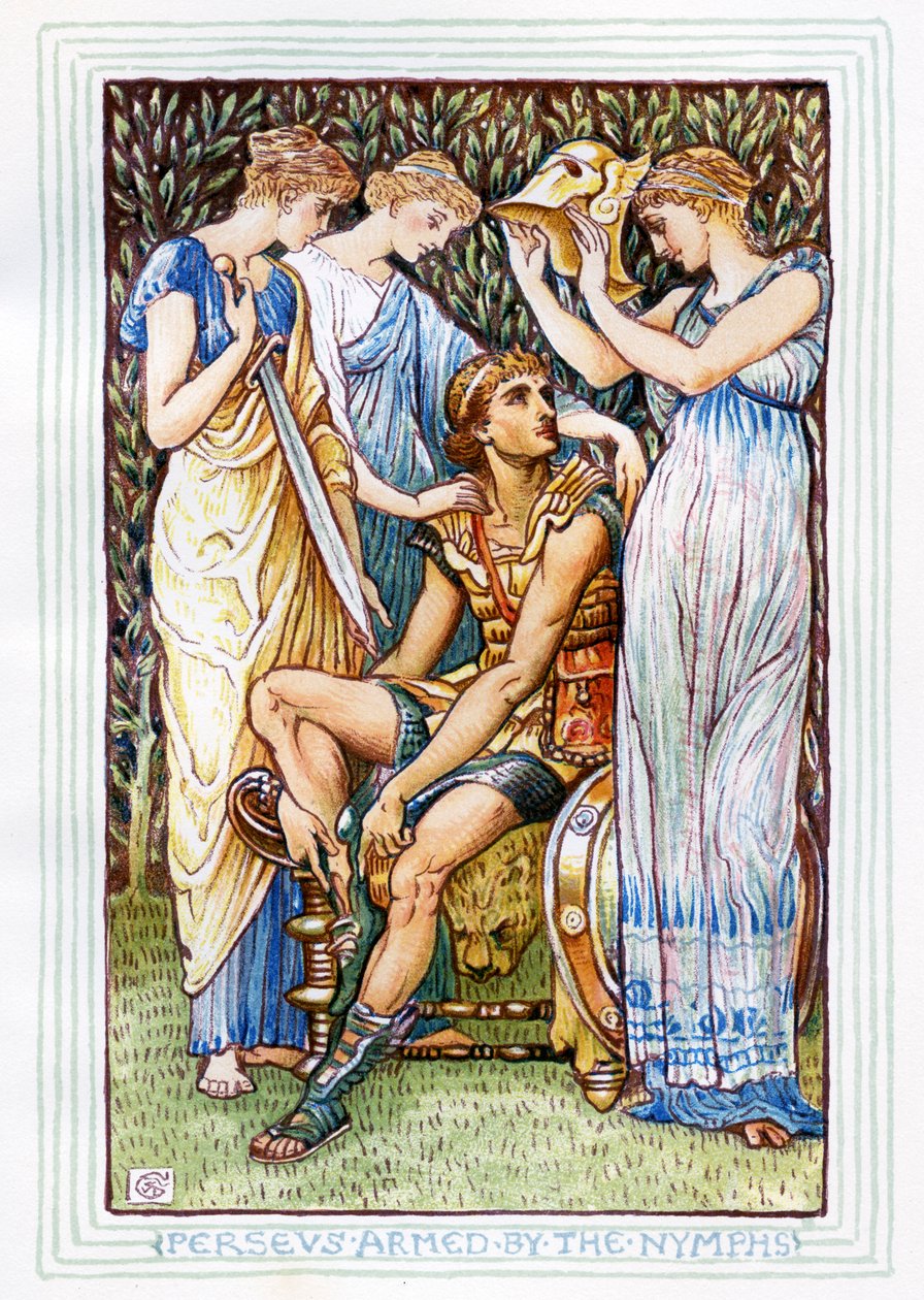 Perseus og nymfene av Walter Crane