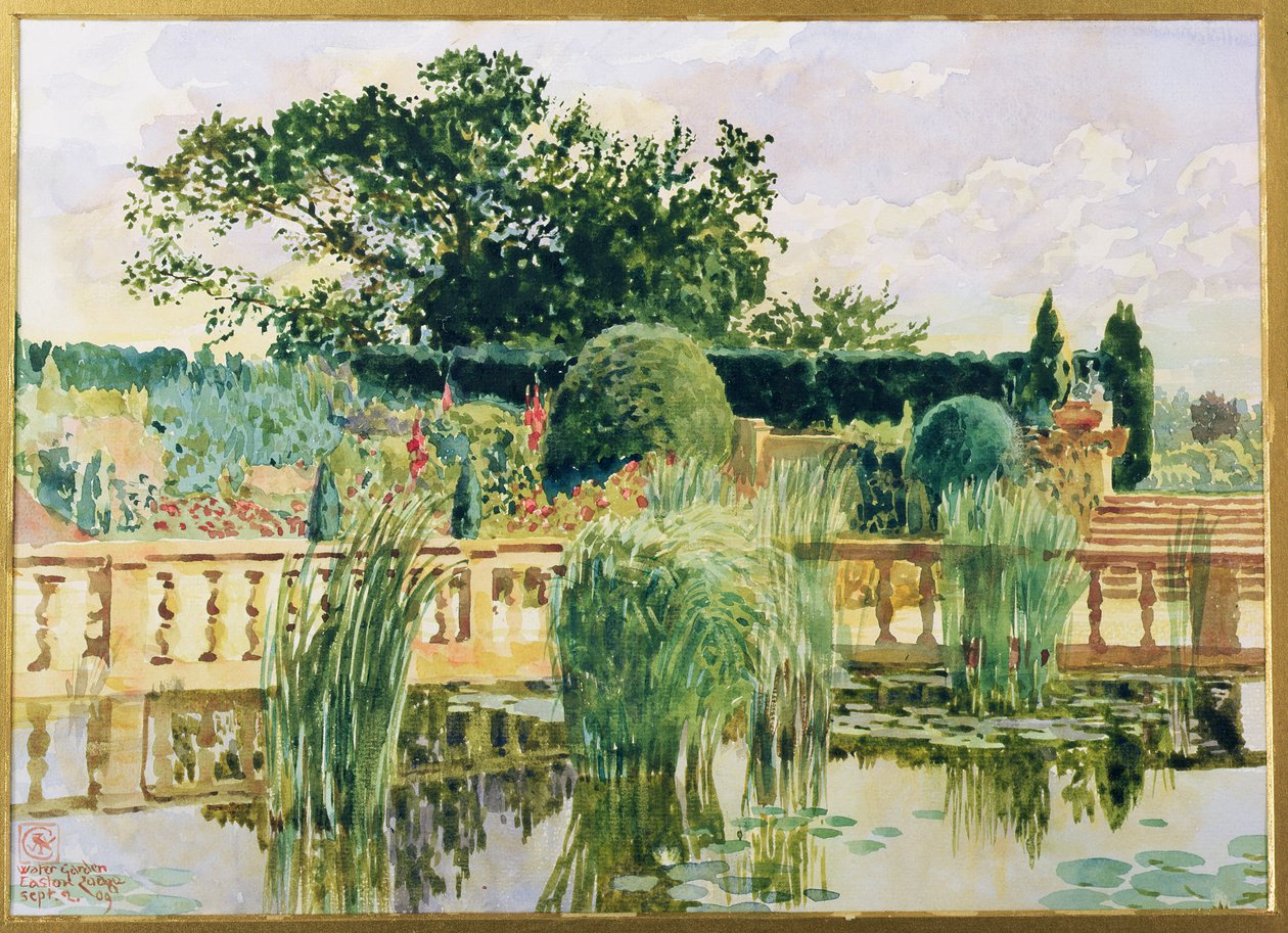 The Water Garden, Easton Lodge, nær Great Dunmow, Essex, 1909 av Walter Crane