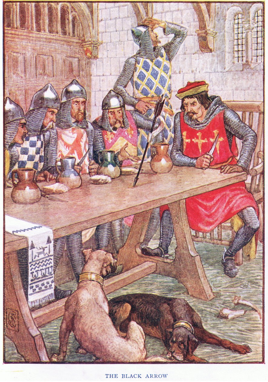 Den svarte pilen, ca. 1920 av Walter Crane