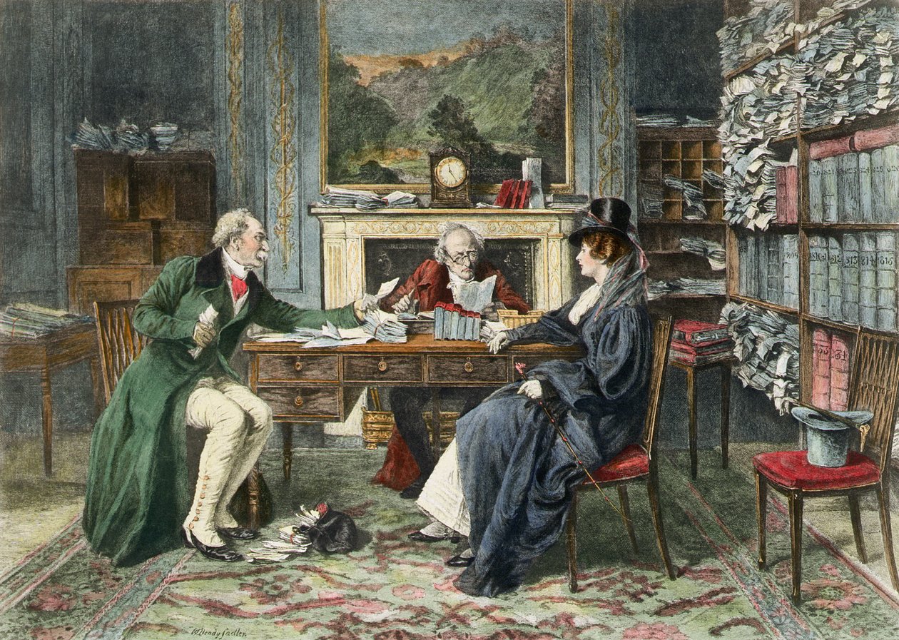 A Breach of Promise, publisert 1895 (akvatint) av Walter Dendy Sadler