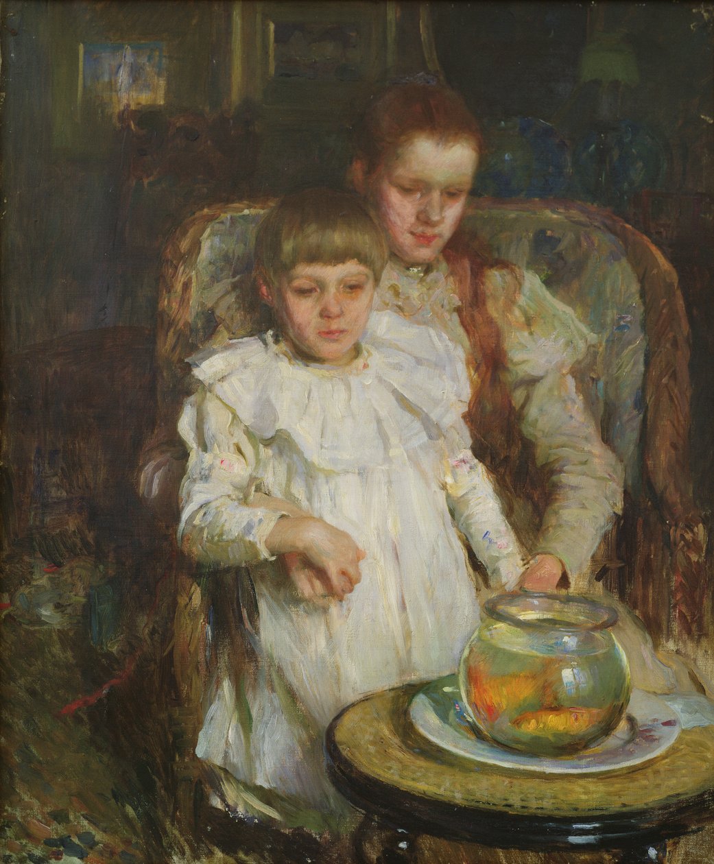 The Goldfish Bowl, ca.1900 av Walter Frederick Osborne