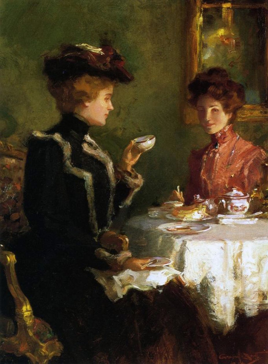 Tea Time, 1904 olje på lerret av Walter Granville Smith