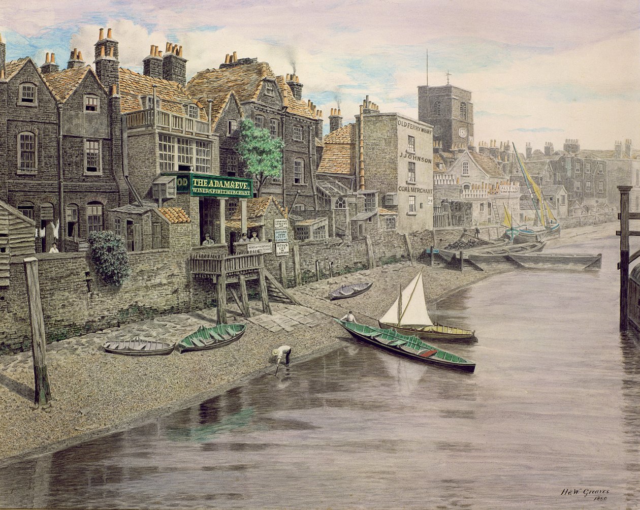 Adam and Eva Tavern, Chelsea (se også 128131) av Walter Greaves