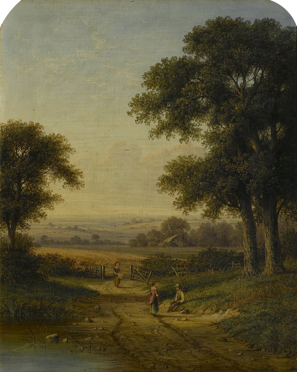 En utsikt i Surrey, sent på 1800-tallet av Walter Heath Williams