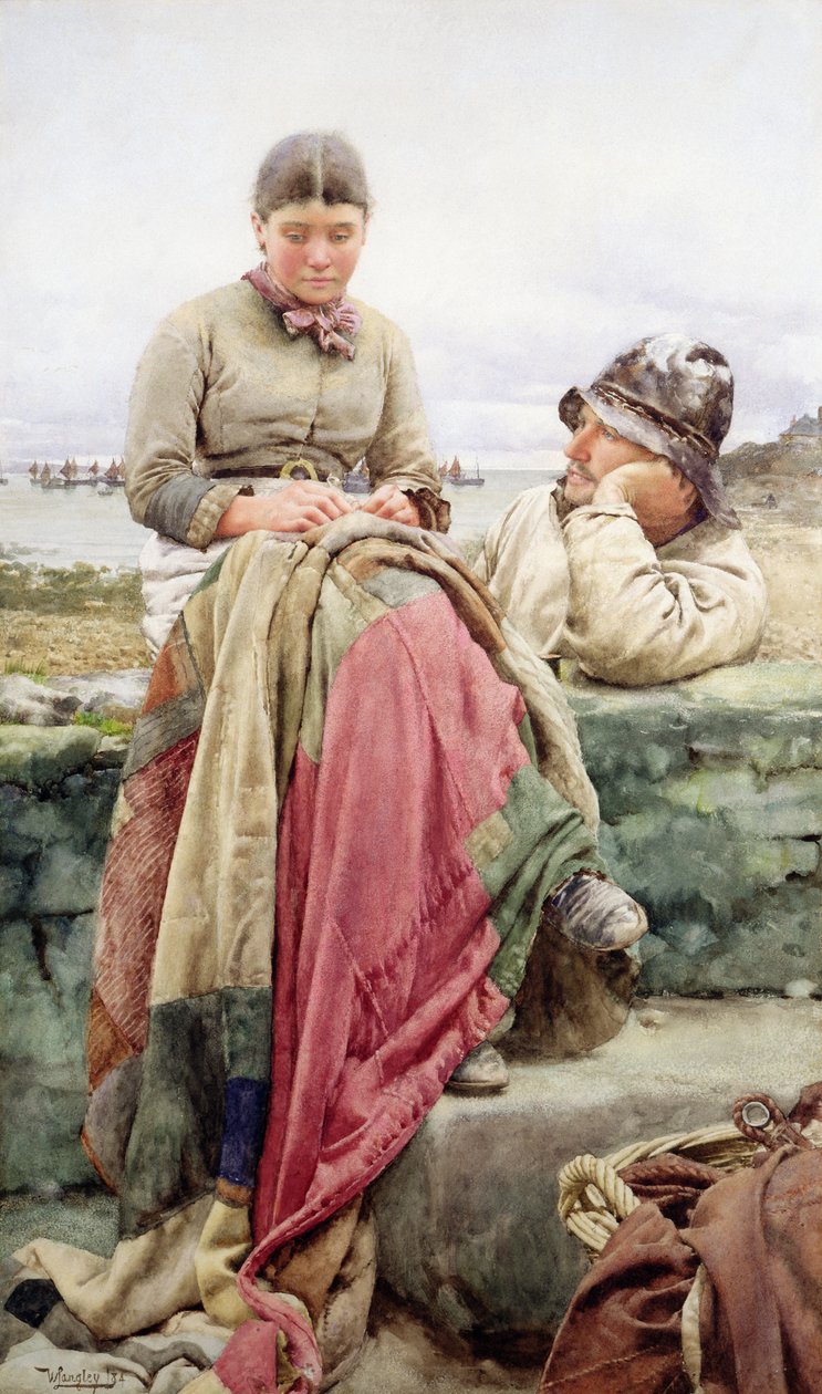 Lover and his Lass, 1884 av Walter Langley