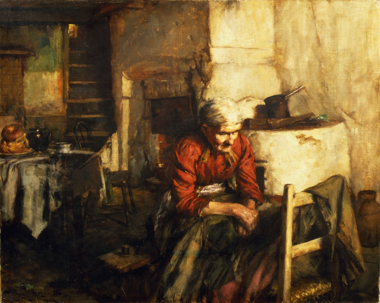 Reparer klær av Walter Langley