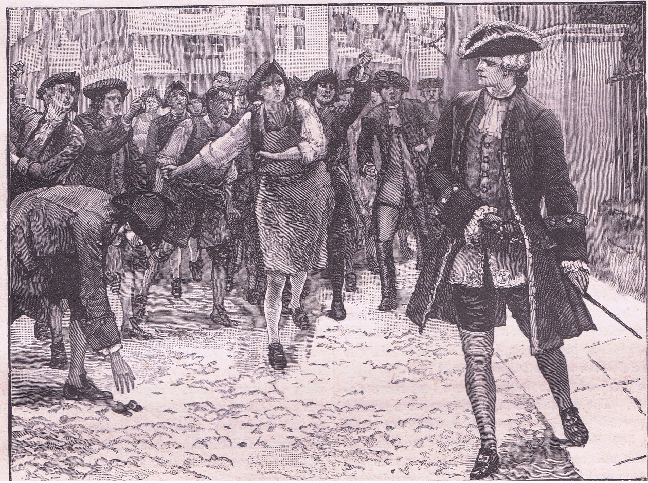Lord Bute and the Londoners AD 1762 av Walter Paget