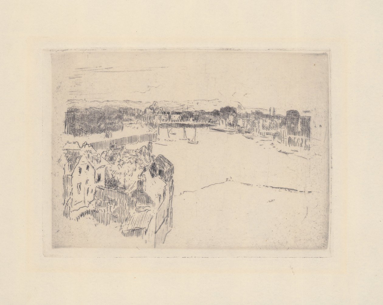 Dieppe havn, ca. 1885 av Walter Richard Sickert