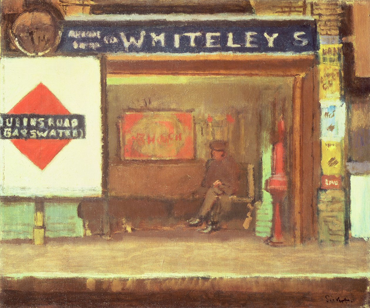Queens Road Station, Bayswater, ca. 1916 av Walter Richard Sickert