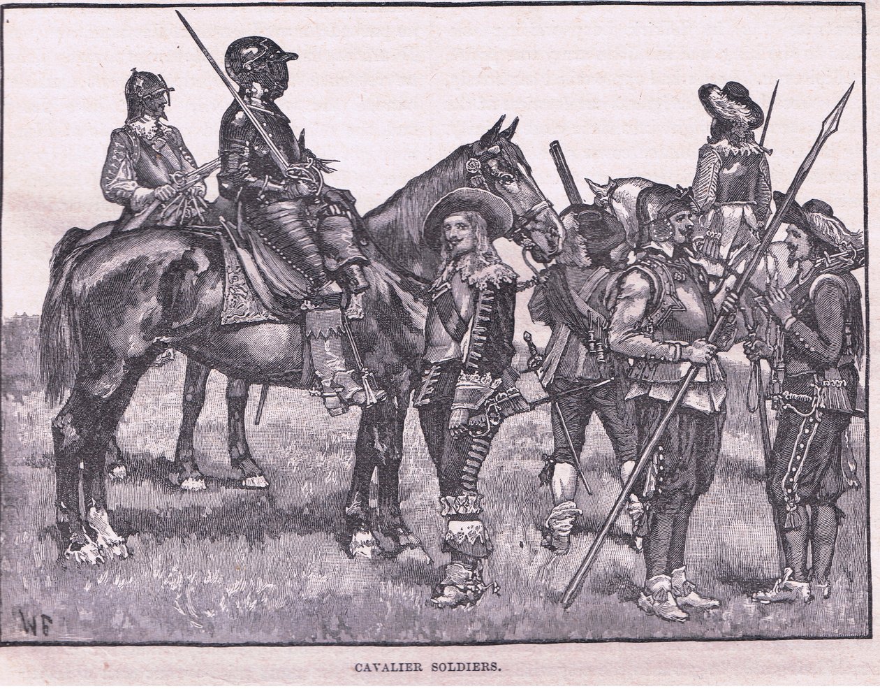 Kavalersoldater 1645 e.Kr av Walter Stanley Paget