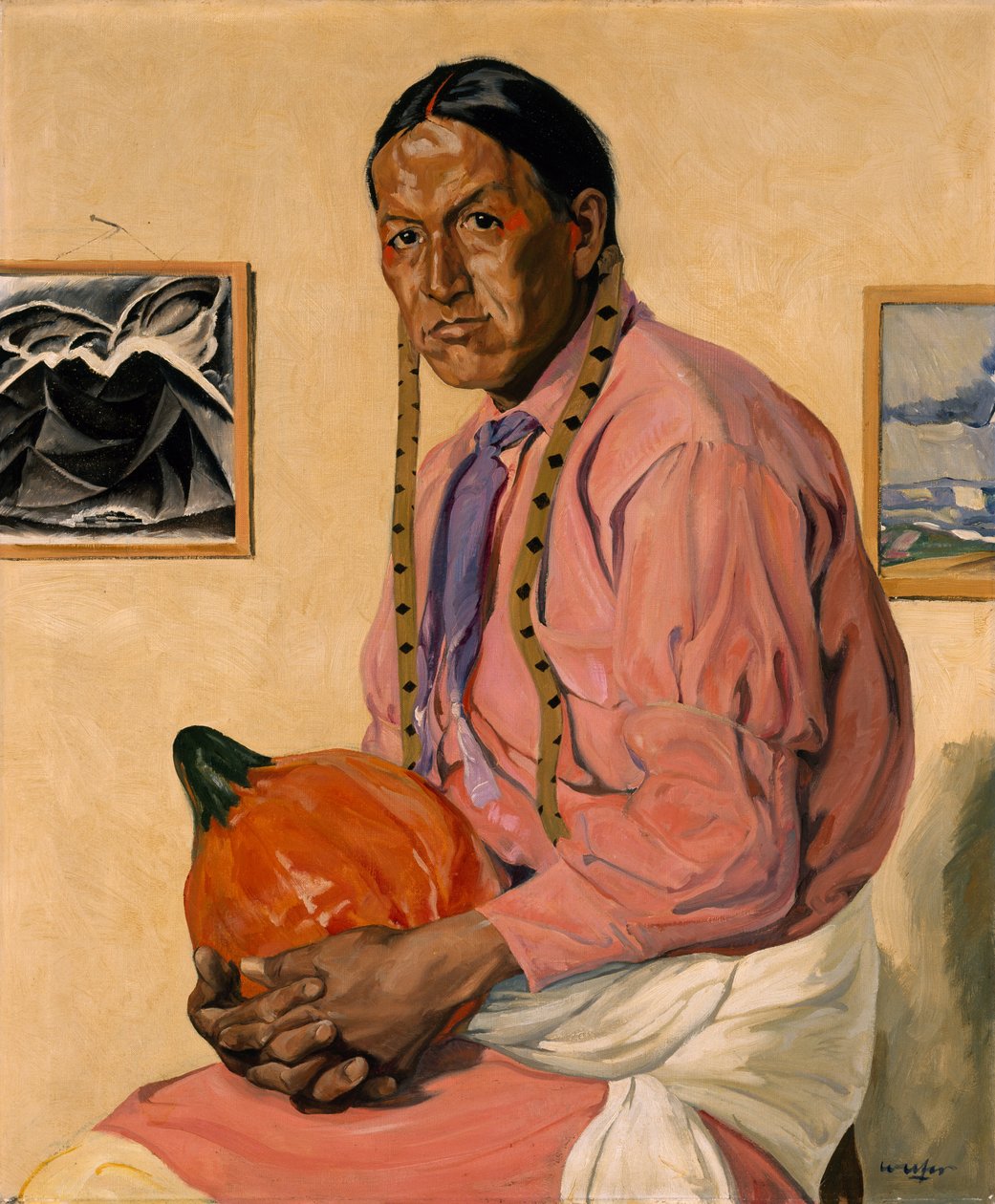 Portrett av en mann med et gresskar, ca. 1914-29 av Walter Ufer