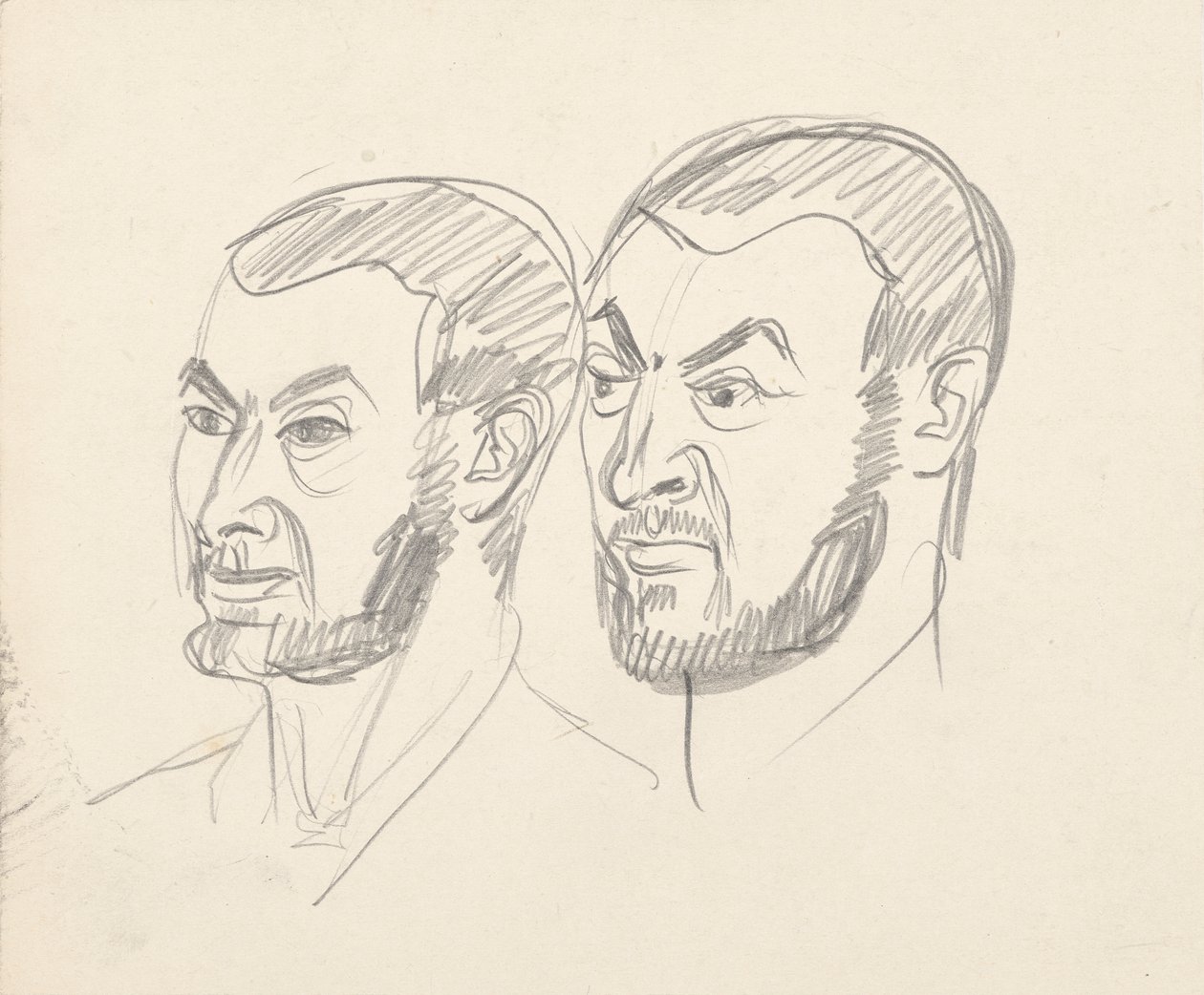 To portrettstudier av Walter Barwig