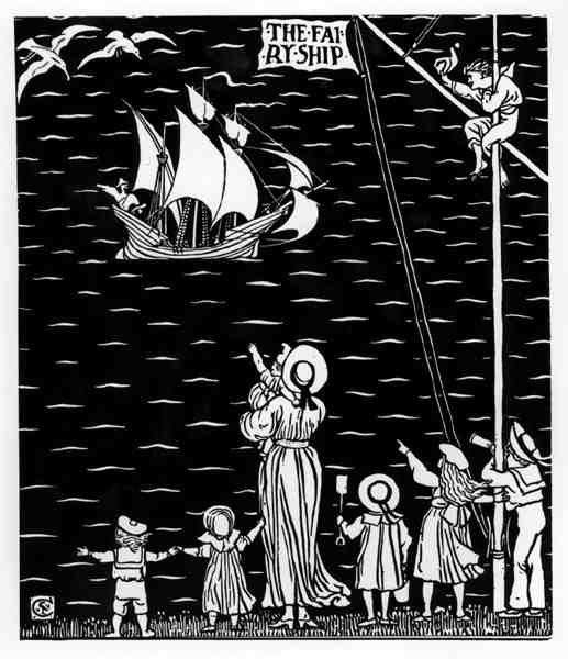 Sluttartikkel av "The Fairy Ship" av Walter Crane