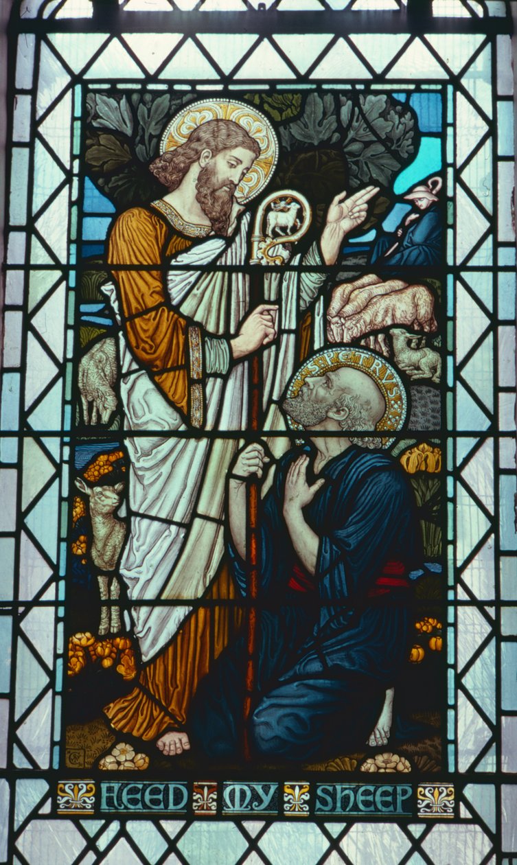 "Feed My Sheep" av Walter Crane (1845-1915) av Walter Crane