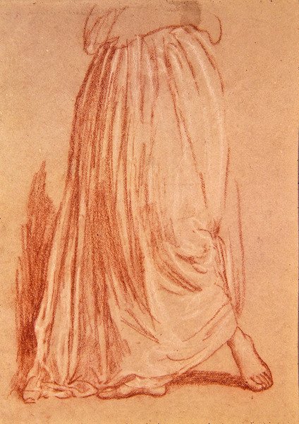 Figurstudier (3 tegninger) (kritt på papir) av Walter Crane