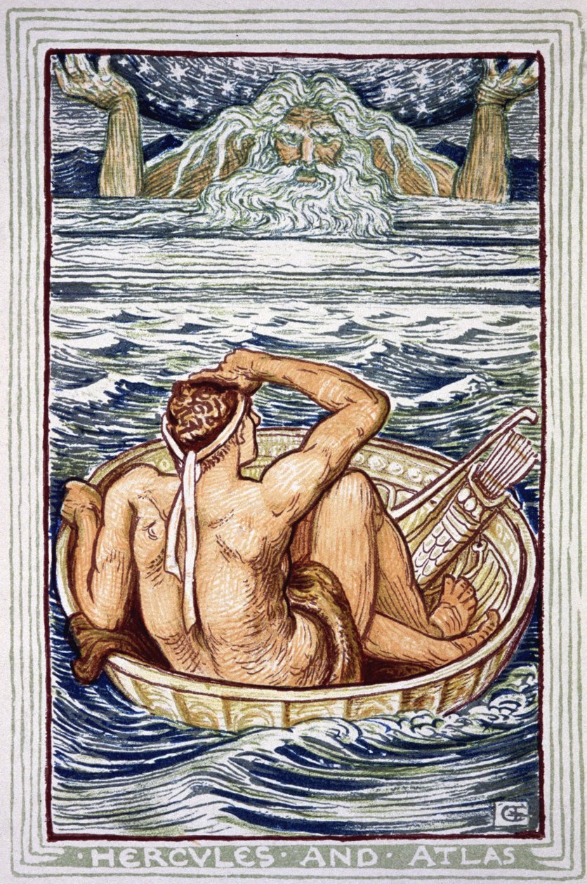 Herakles og Atlas av Walter Crane