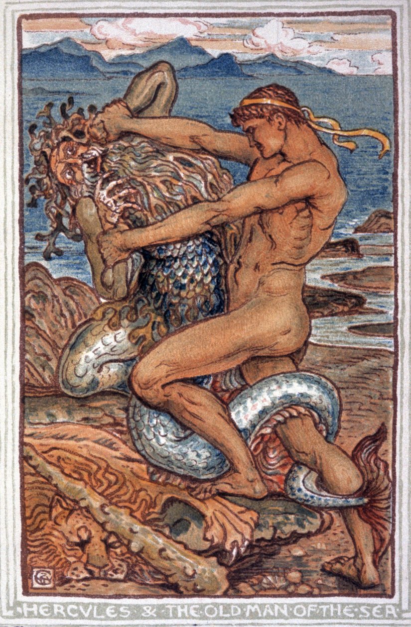 Hercules og Neree av Walter Crane