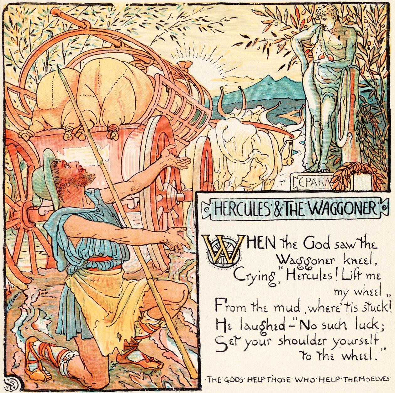 Hercules and the Waggoner, illustrasjon fra 