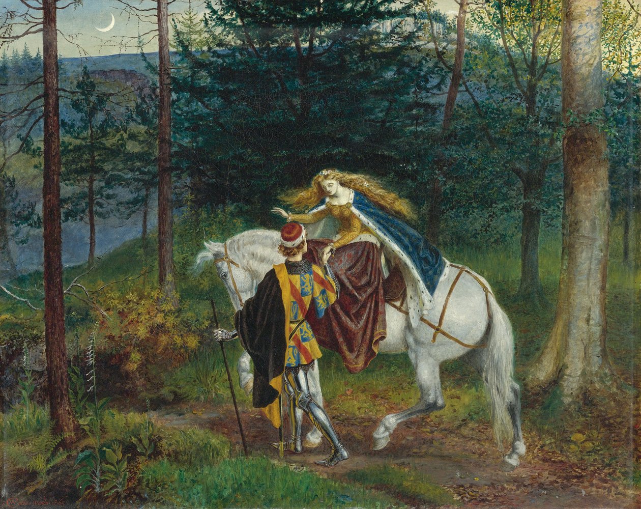 Illustrasjon for La Belle Dame Sans Merci av John Keats, 1865 av Walter Crane