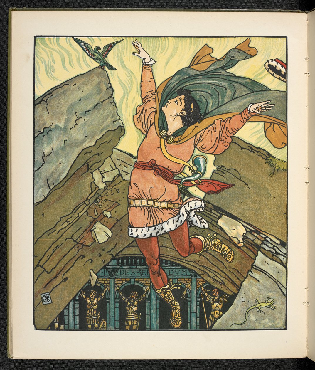 Illustrasjon til historien, prinsesse Belle étoile. av Walter Crane