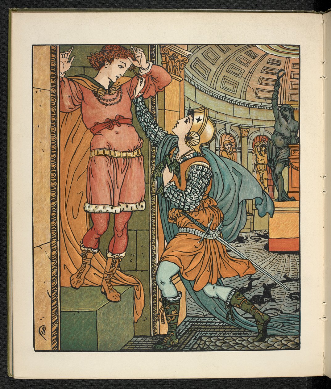 Illustrasjon til historien, prinsesse Belle étoile. av Walter Crane