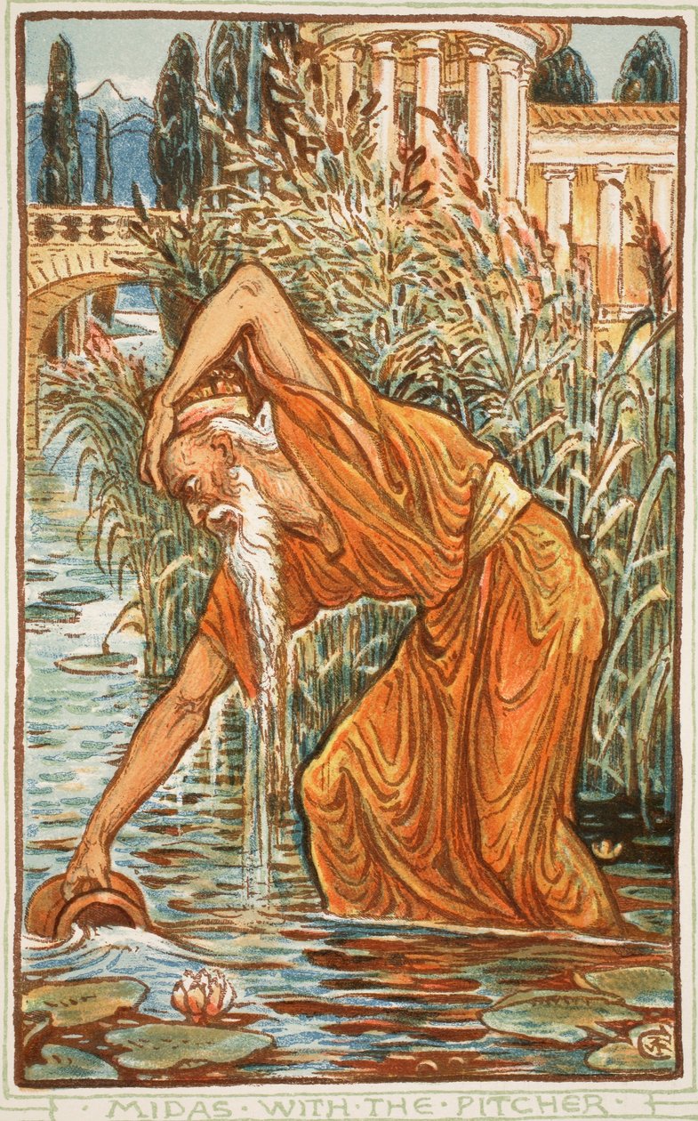 Midas with the Pitcher, illustrasjon fra 